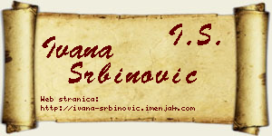 Ivana Srbinović vizit kartica